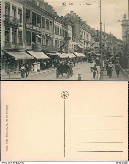 Spa (Provinz Lüttich) Spa (kêr) (Spå / Spâ) La rue Royale. 1914
