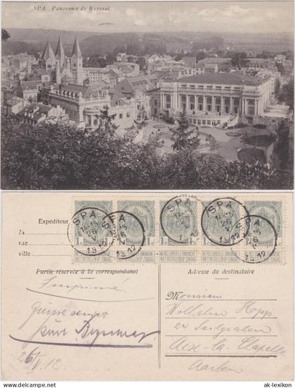 Spa (Provinz Lüttich) Spa (kêr) (Spå  Spâ) Panorama du Kursaal 1912