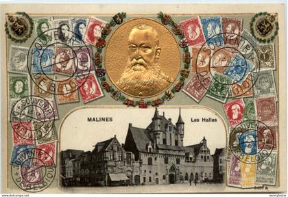 Malines - Briefmarken - Prägekarte