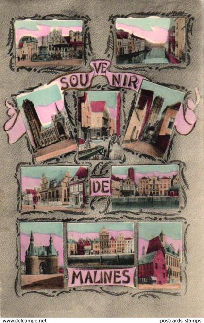 Malines, "Souvenir de Malines", 1913 in Mechelen versandt
