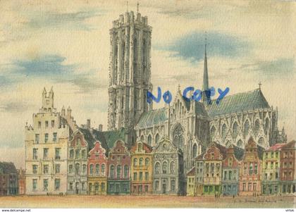 Mechelen :  hoofdkerk  (  15 x 10.5 cm )