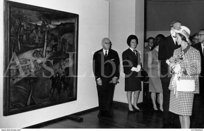 Postcard / ROYALTY / België / reine Fabiola / koningin Fabiola / Mechelen / Expo Gustave Van De Woestyne / 1967