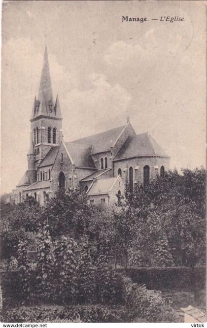 MANAGE :  L'eglise ( ecrit avec timbre )  Edit/ J. Godeau