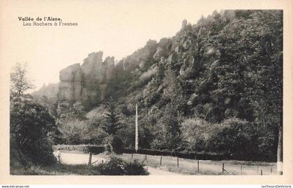BELGIQUE - Manhay -  Vallée de l'Aisne - Les Rochers à Fresnes - route - Carte Postale Ancienne