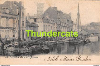 CPA BRUXELLES QUAI AUX BRIQUES