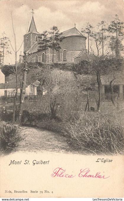 [-5%] BELGIQUE - Mont Saint Guibert - Vue sur lEglise - Carte postale ancienne