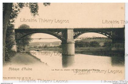 CPA Abbaye d'Aulne Le pont du Chemin de fer          Montigny-le-Tilleul   Sambre péniche     THUIN