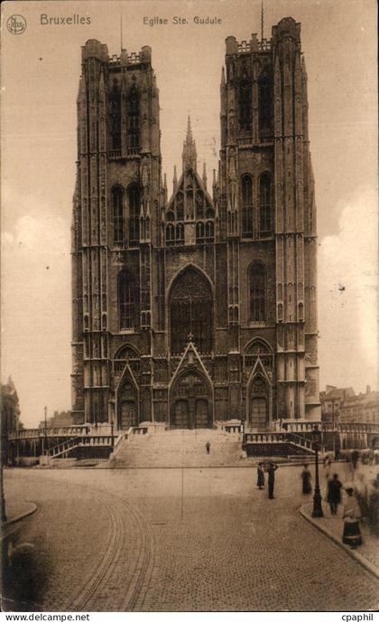 CPA Bruxelles Eglise Ste Gudule