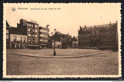 AK Mouscron, Grand`Place vue vers l`Hôtel de Ville