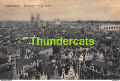 CPA BRUXELLES PANORAMA VERS STE GUDULE