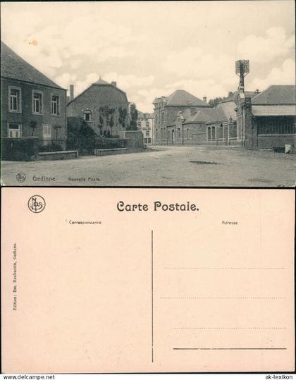 Postkaart Gedinne Nouvelle Poste. Straße 1913  b. Namur Dinant