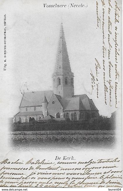 NEVELE.  VOSSELARE. DE KERK