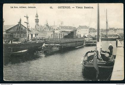 CPA - Carte Postale - Belgique - Ostende - Vieux Bassins (CP22834)