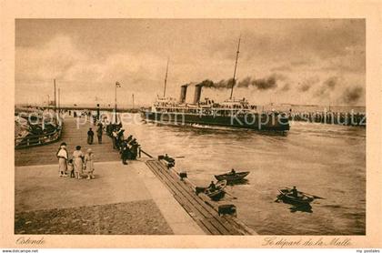 Ostende Oostende Estacade Départ de la Malle Vapeur