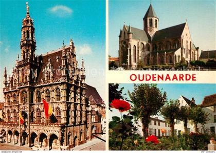 Oudenaarde Rathaus Kirche Garten Rosen