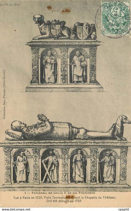 CPA Tombeau de Louis II de la Tremoelle Tue a Pavie en 1525