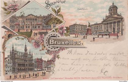 Bruxelles (Brussel) - Souvenir (Litho, 1897 !)