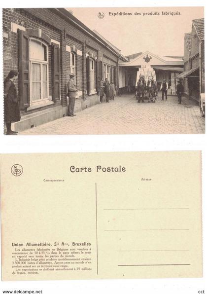 Bruxelles  Union Allumettière S.A.  Expéditions des produits fabriqués