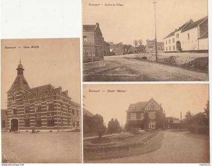 Belgique - REMICOURT - Lot de 3 CPA
