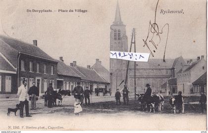 Rijkevorsel - Rijckevorsel :  Place du village   ( 1904  met  zegel )   HOELEN 1145 Capellen