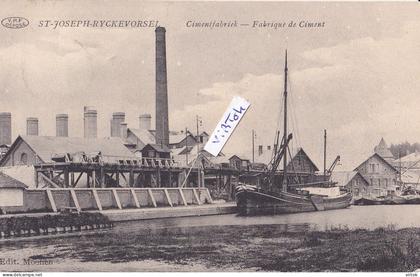 Rijkevorsel - Rijckevorsel ( St. Jozef ) :  cimentfabriek   ( 1919 met  zegel )  boot-schip