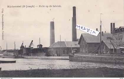 Rijkevorsel - Rijckevorsel ( St. Jozef ) : zicht op de fabriek  ( 1919 zonder zegel )  boot-schip