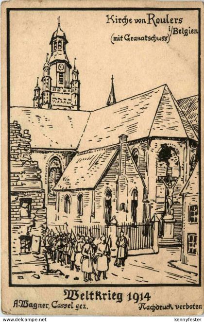 Kirche in Roulers - Weltkrieg 1914