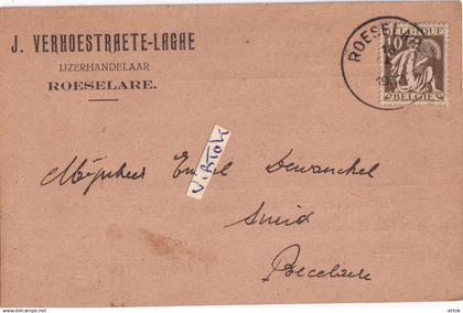 Roeselare :  ijzerhandelaar   (  zie scans )