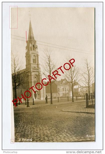 RÖSELARE-ROULERS-Eglise St AMAND-Carte Photo allemande-Guerre14-18-1WK-BELGIQUE-BELGIEN-Flandern-Militaria-