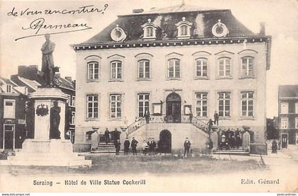 Belgique - SERAING (Liège) Hôtel de Ville - Statue Cockerill