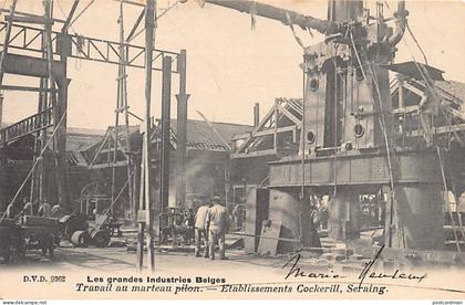Belgique - SERAING (Liège) Travail au marteau pilon - Etablissements Cockerill