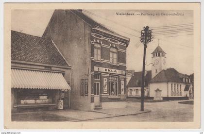 Vlezenbeek  Sint-Pieters-Leeuw    Postweg en Gemeentehuis