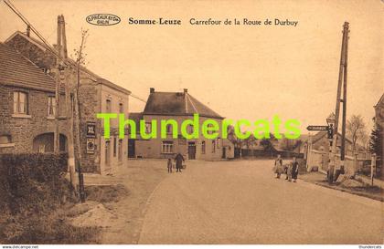 CPA SOMME LEUZE CARREFOUR DE LA ROUTE DE DURBUY MARCHE CINEY HAVELANGE