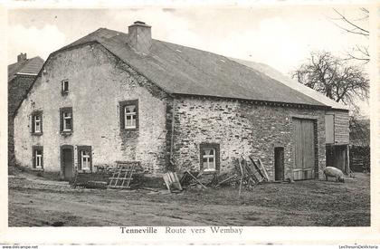 [-5%] BELGIQUE - Tenneville - Route vers Wembay - vue de l'extérieure - Carte Postale Ancienne