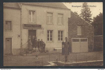 +++ CPA - ROSSIGNOL - Tintigny - Hôtel Mathay - Café restaurant - Carte Animée - Pompe à essence   //