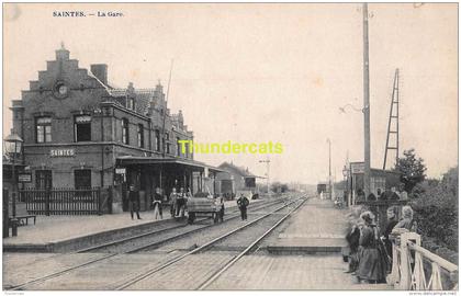 CPA  SAINTES LA GARE SINTE REMELDE  ( CHEMIN DE FER STATIE STATION GARE TRAIN )