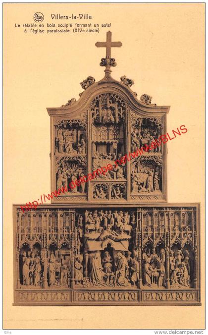 Le rétable en bois sculpté - Villers-la-Ville