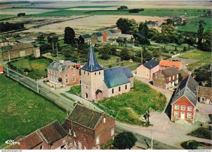 [-15%] BELGIQUE - Villers le Bouillet - Vue aérienne - Léglise XIIè siècle - Colorisé - Carte Postale