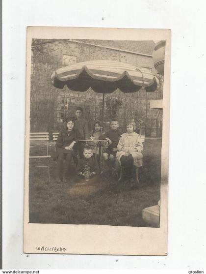 WACHTEBEKE (BELGIQUE) CARTE PHOTO AVEC BELLE ANIMATION 1921