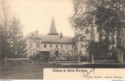 [-10%] BELGIQUE - Château de Berloz Waremme - Nels Bruxelles - Moureau - Waremme - Carte Postale Ancienne