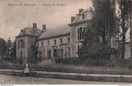 BELGIQUE - environs de waremme - chateau de berloz - edit F Jeanne - carte postale ancienne