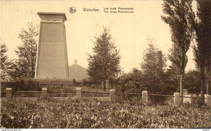 CPA Waterloo Les trois Monuments