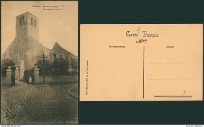 Carte postale - Zemst / Sempst vernielde kerk