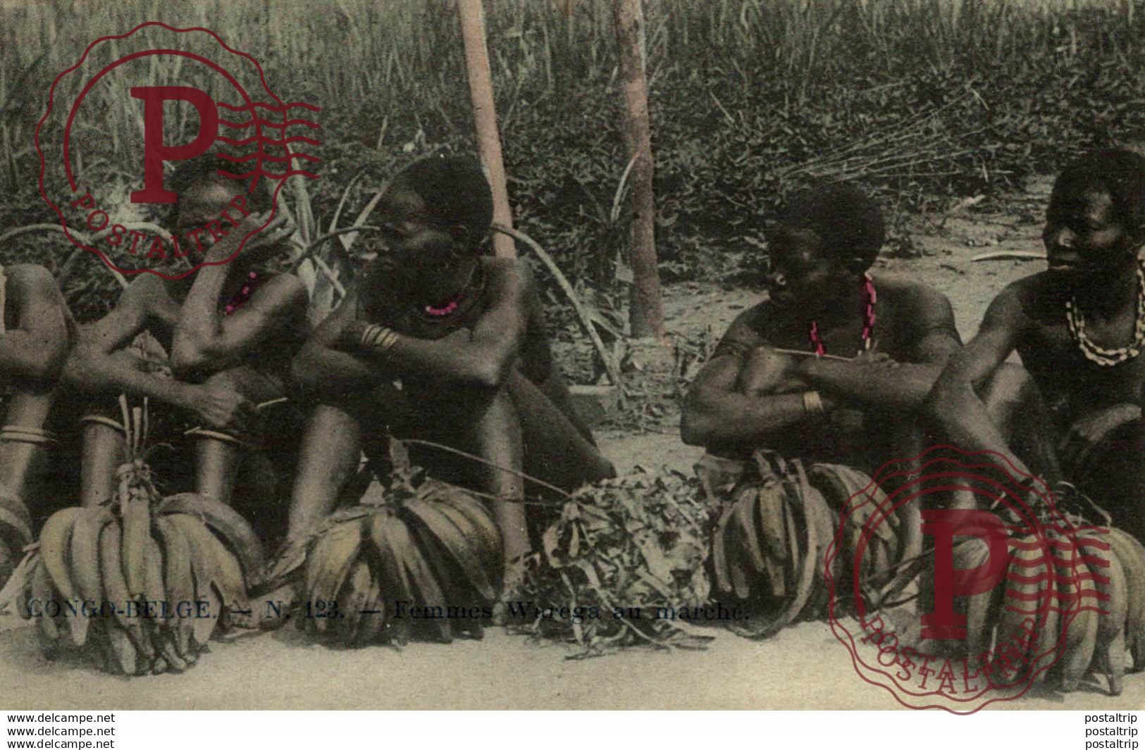 Belgisch Congo Belge Natives Femmes Warega au Marche