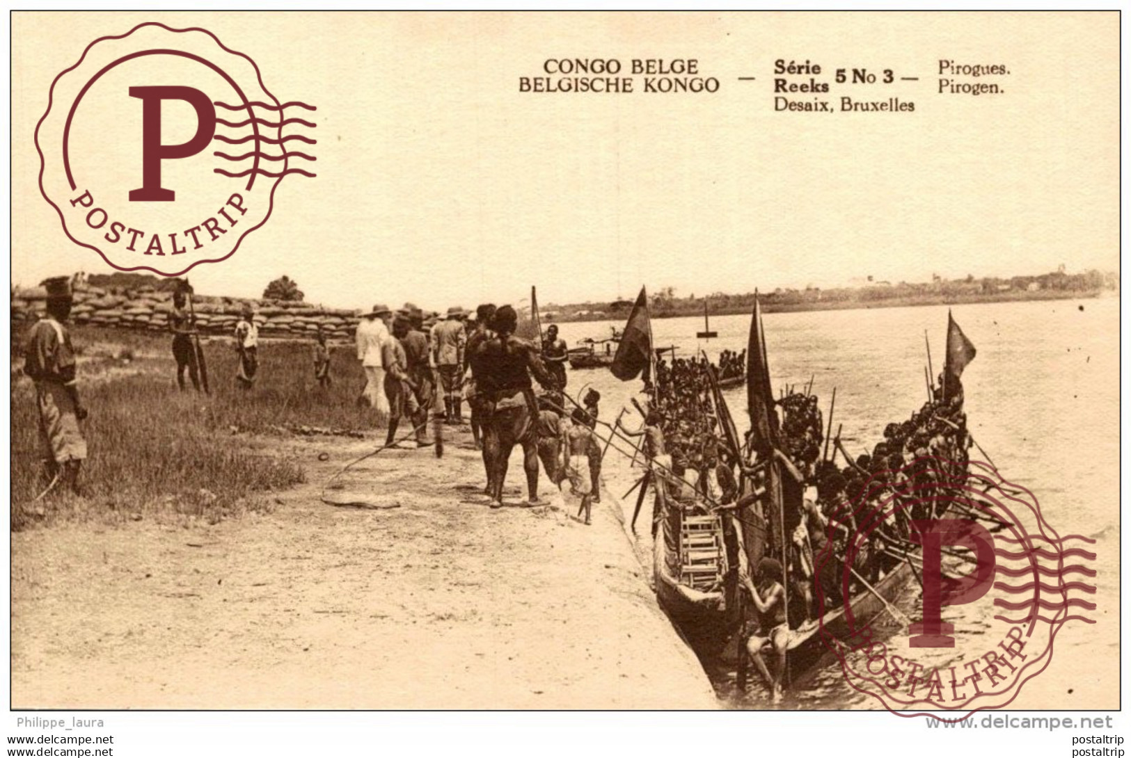 BELGISCH CONGO CONGO BELGE PIROGUES PIROGEN