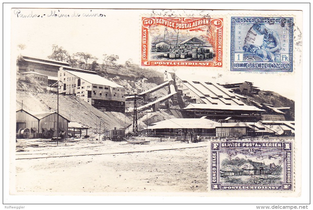 Belgisch Kongo - Panda Kupfer Mine - Per Luftpost nach Lausanne gesendet