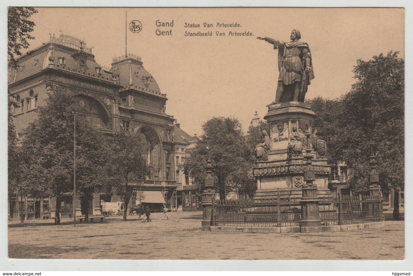 Belgium Belgique Dentergem Denterghem Statue shop Artevelde post card Postkarte Karte carte postale 6031 POSTCARD