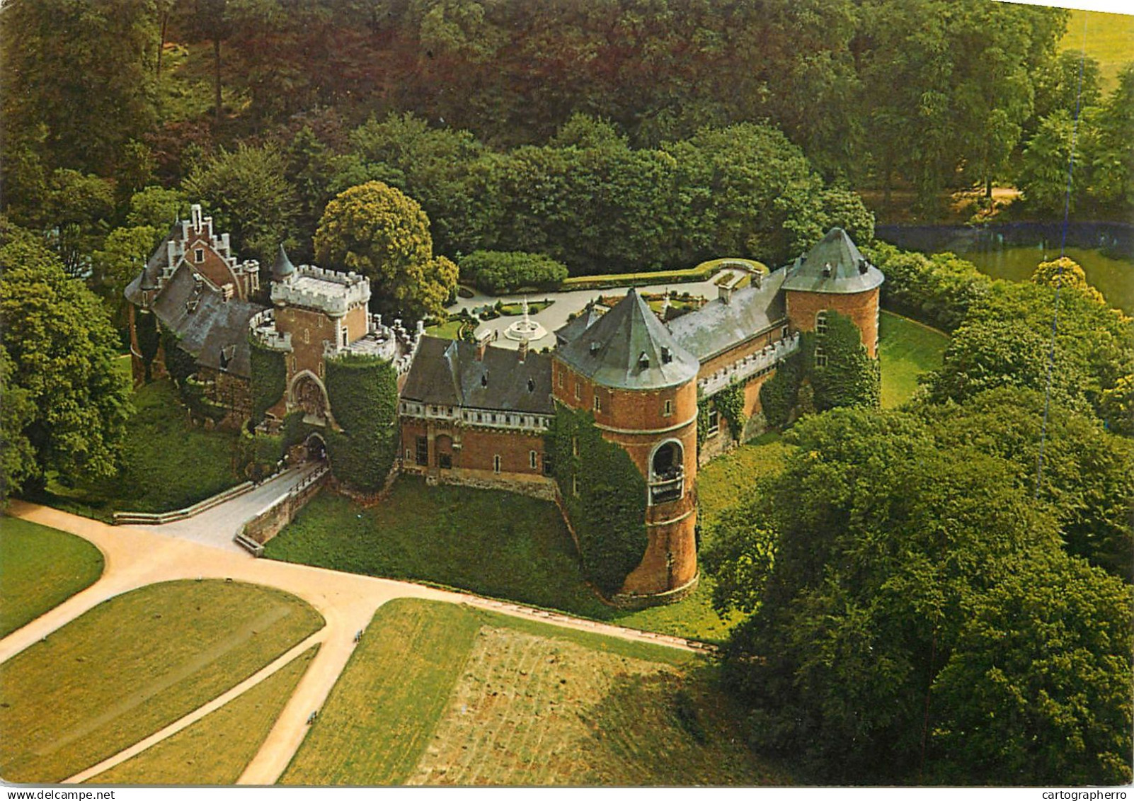Belgium Lennik Kasteel van Gaasbeek aerial view