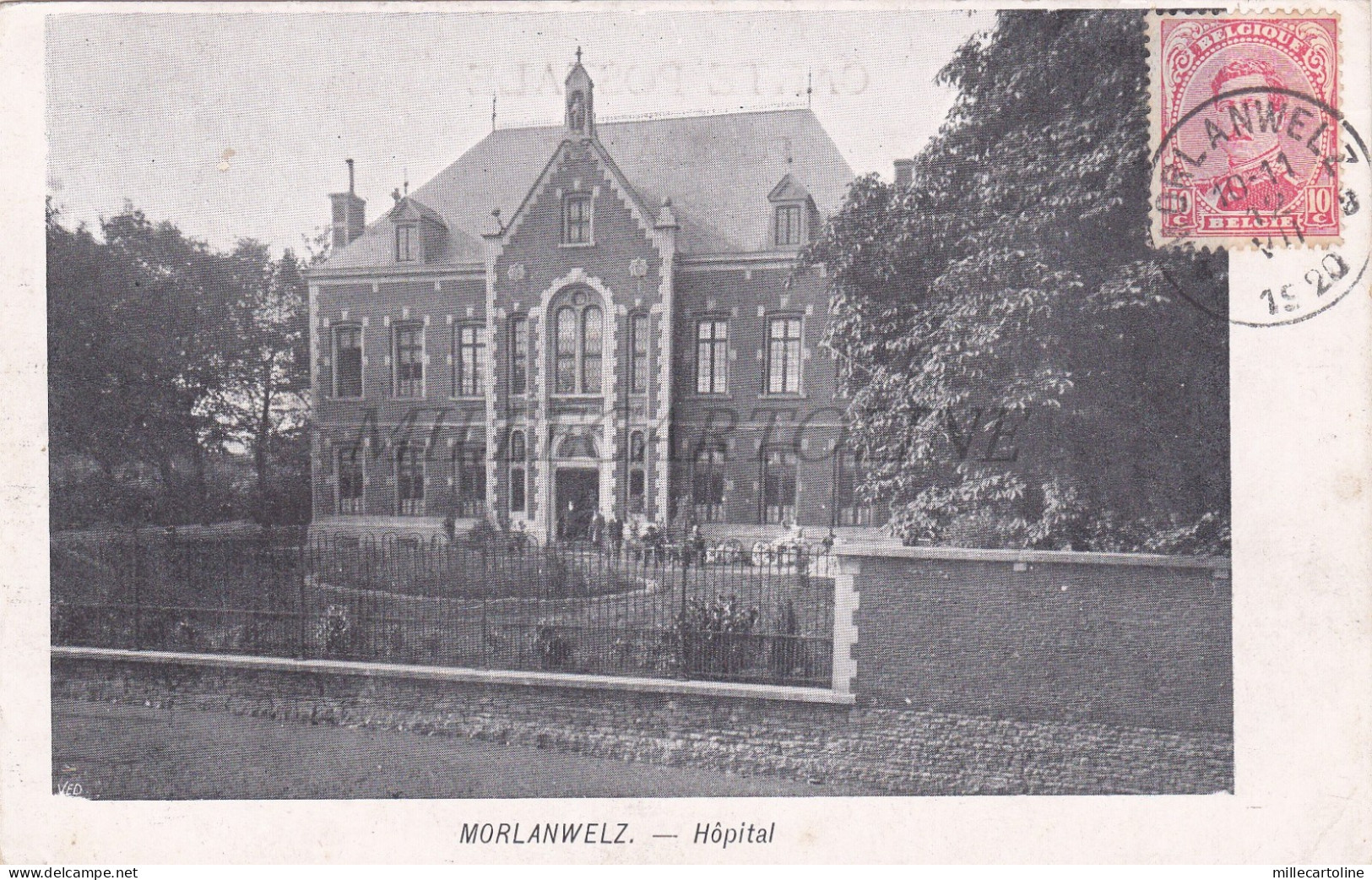 BELGIUM - Morlanwelz, Hospital Postcard 1920