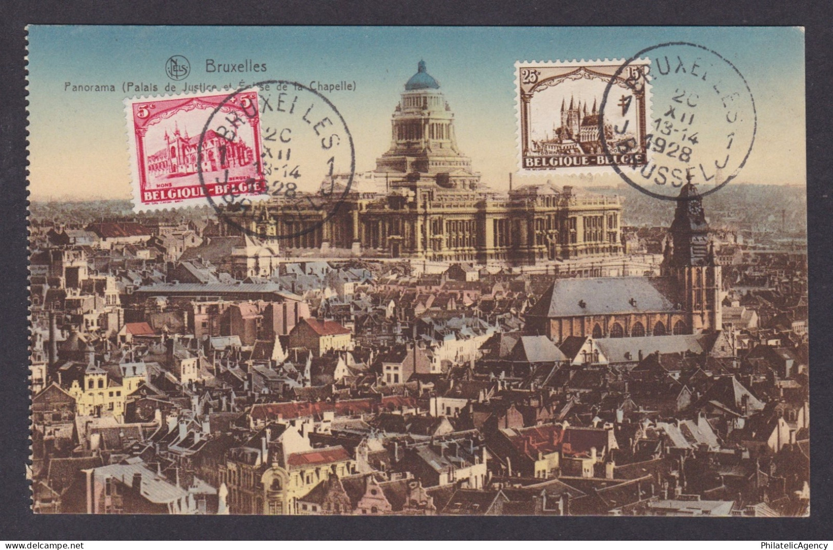 BELGIUM, Postcard, Brussels, Panorama